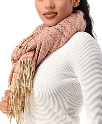 Women's Ultra Soft Chevron Fringe Scarf