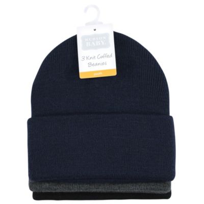 Toddler Unisex Knitted Fold-Over Beanies
