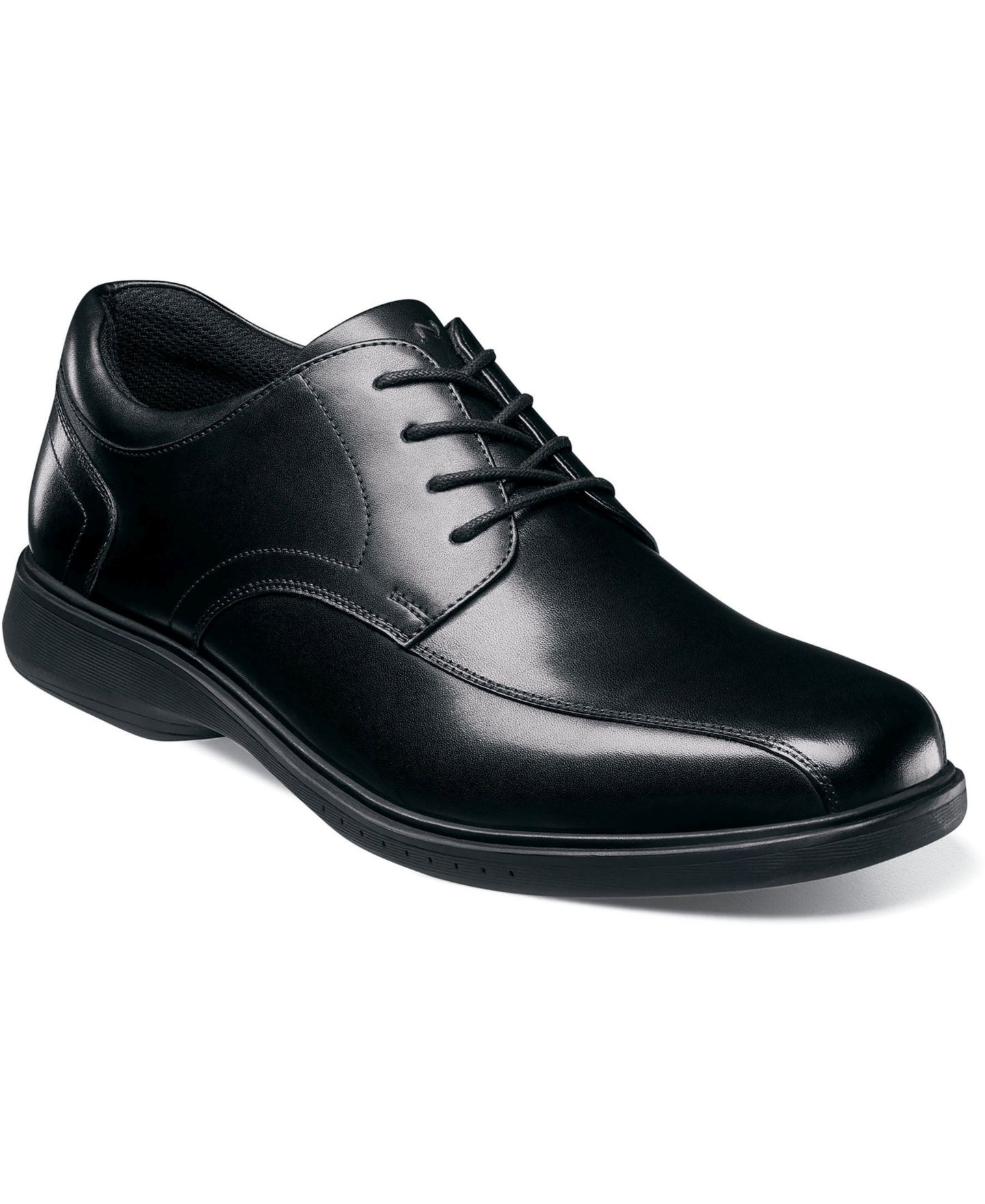 Мужские туфли Nunn Bush Kore Pro Bicycle Toe Oxford with Slip-Resistant Comfort Technology, цвет: Чёрный — фото 1