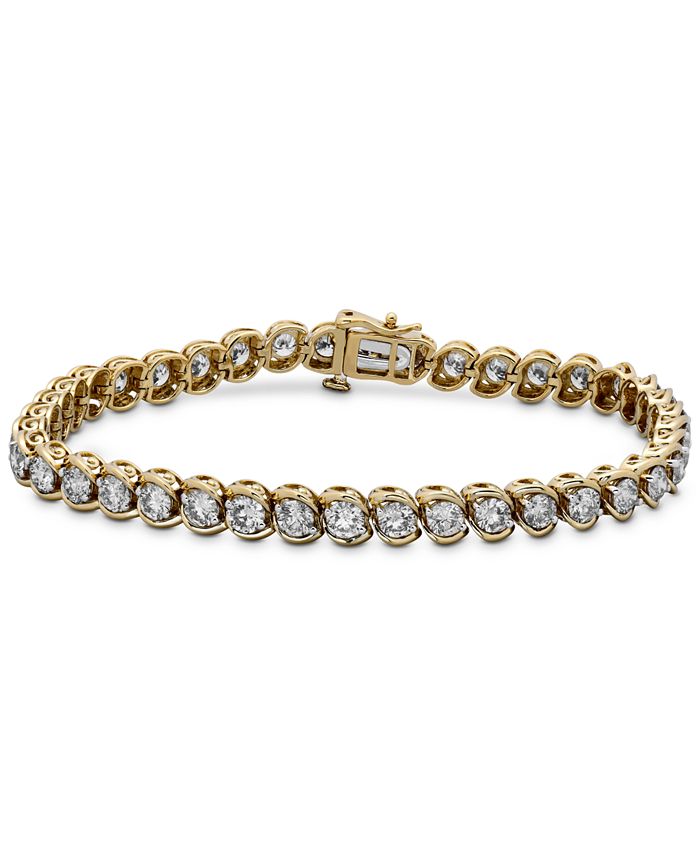 Macy's - Diamond Tennis Bracelet (8 ct. t.w.) in 10k Gold