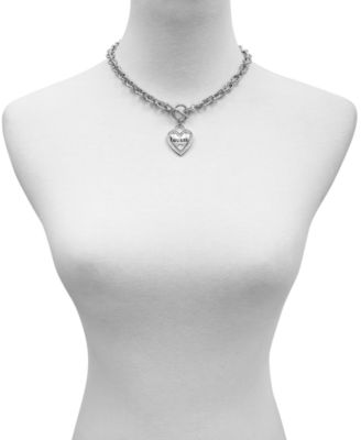 My Sparkly Valentine Logo Heart Pendant 17” Toggle Necklace