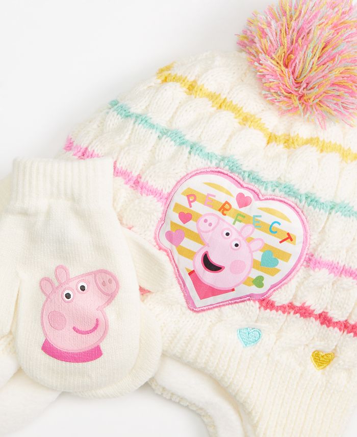 Berkshire Little Girls Peppa Pig Hat Mittens Set Macy s