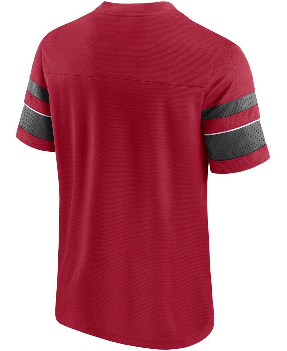 Men'sTampa Bay Buccaneers Textured Hashmark V-Neck T-shirt - Red