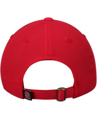 Men's Red NC State Wolfpack Primary Logo Staple Adjustable Hat