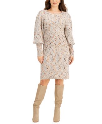 macy's white sweater dress