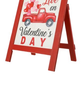 24" Valentine's Wooden Truck Porch Sign and Standing Decor