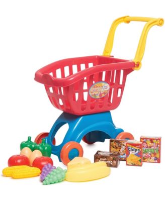 Toy Chef Pretend Shopping Cart, Set of 18