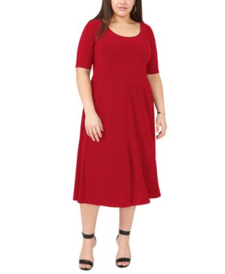 MSK - Plus Size Midi Dress