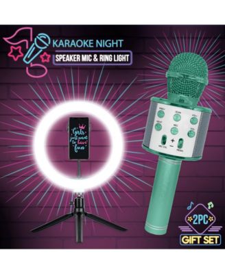 Gabba Goods - Karaoke Night Set - Karaoke Mic Speaker with 10" Ring Light