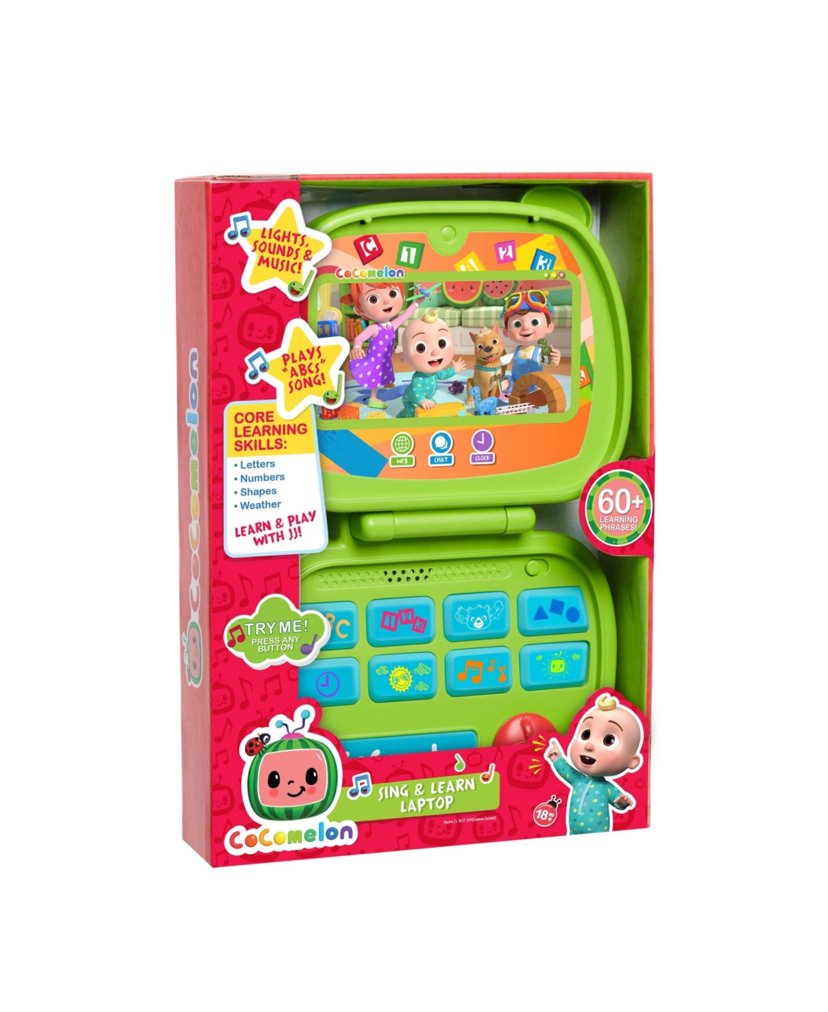 Shop Just Play Cocomelon Sing And Learn Laptop Toy For Kids, Lights & Sounds In Assorted
