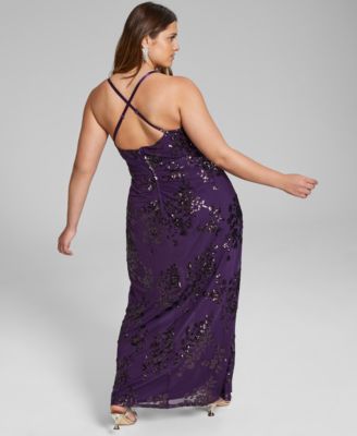 Speechless Trendy Plus Size Sequin Mesh Dress