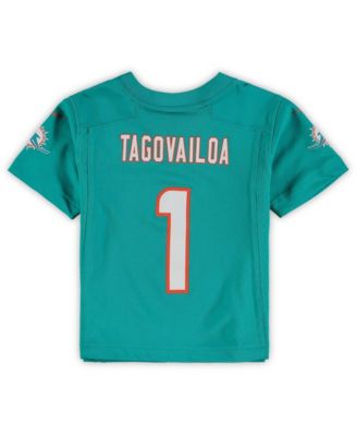 Toddler Boys and Girls Tua Tagovailoa Aqua Miami Dolphins Game Jersey