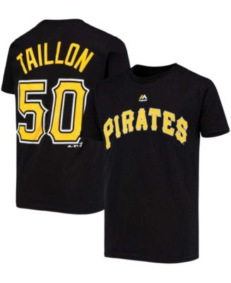 Youth Majestic Jameson Taillon Black Pittsburgh Pirates Name & Number Team  T-Shirt