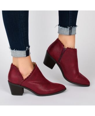 Women's Tessa Scalloped Block Heel Booties