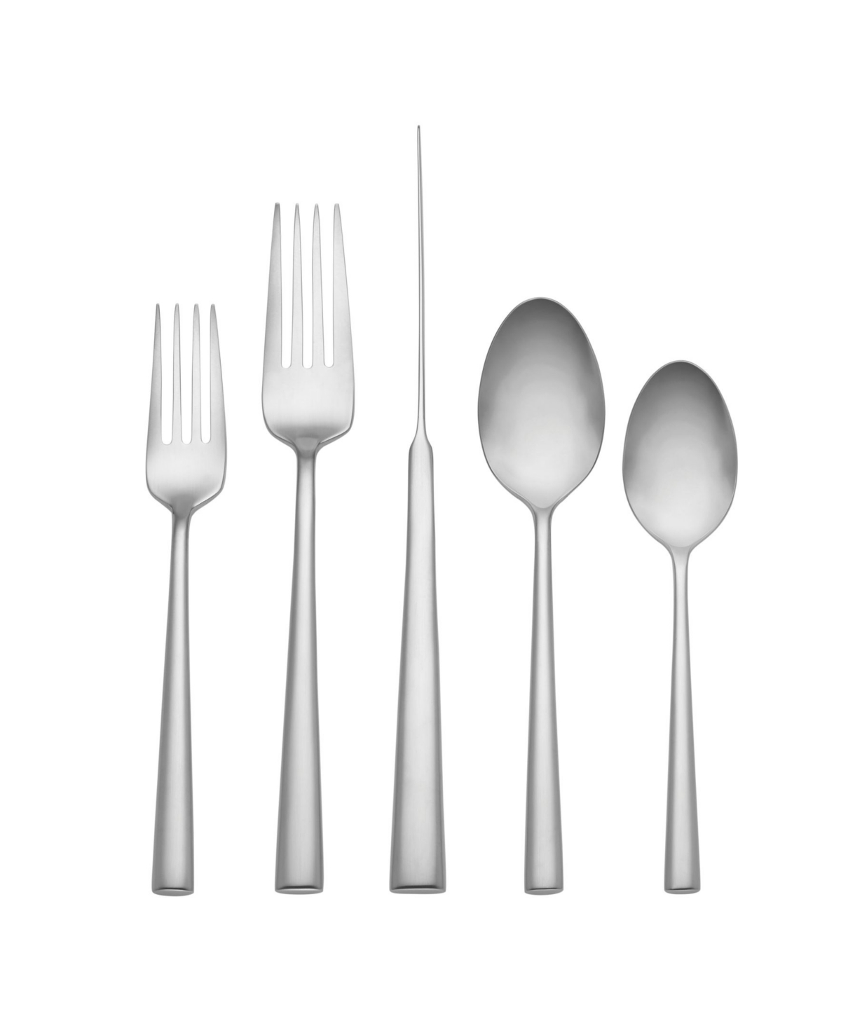 Kate Spade Malmo Satin Flatware Place Set, 5 Pieces In Metallic And Stainless
