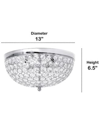 Crystal Glam 2 Light Ceiling Flush Mount
