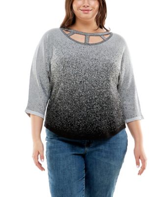 plus size silver sweater