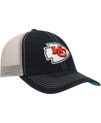 Men's Black, Natural Kansas City Chiefs Trawler Trucker Clean Up Snapback Hat