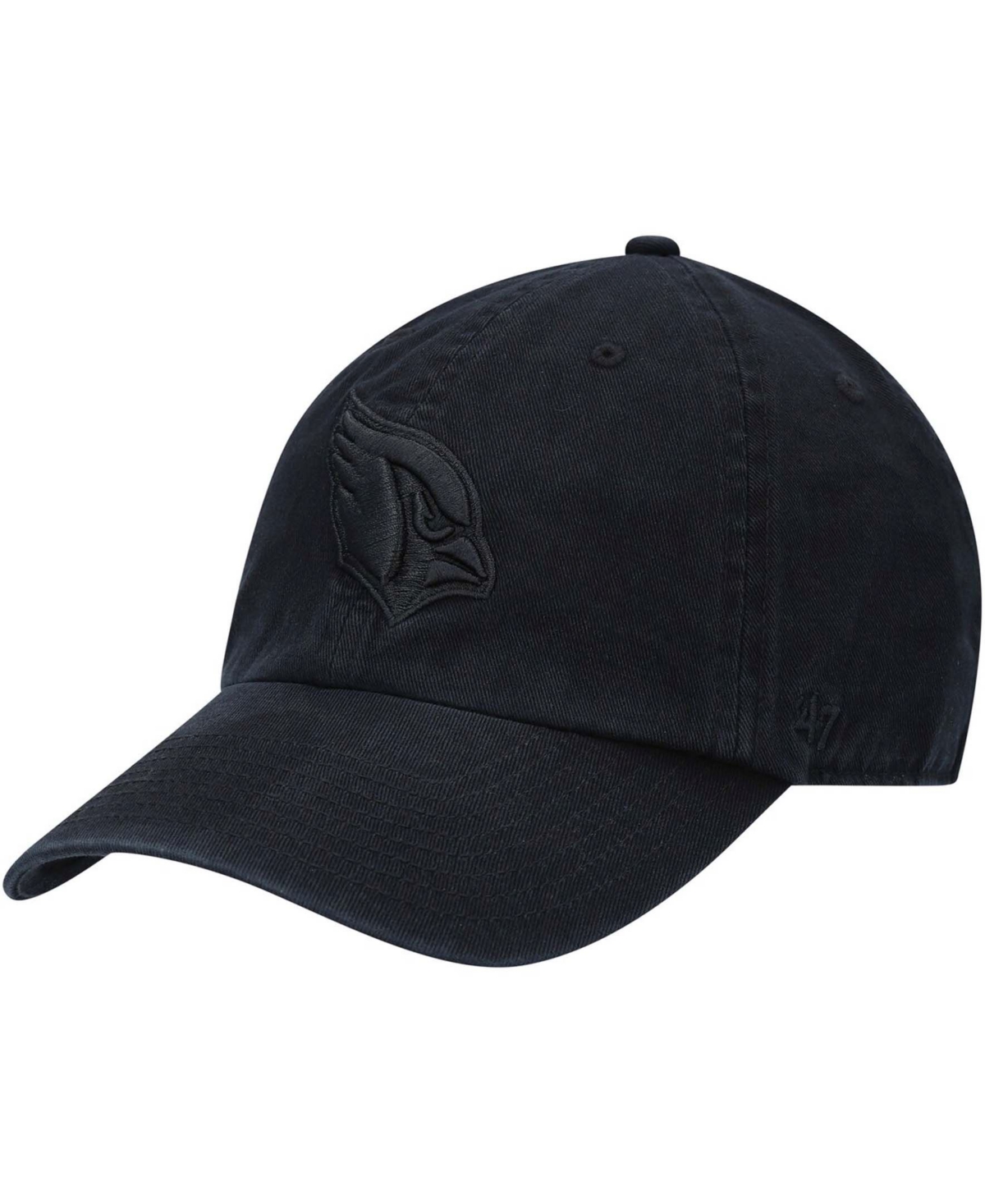 47 Brand Men's Black Arizona Cardinals Team Tonal Clean Up Adjustable Hat