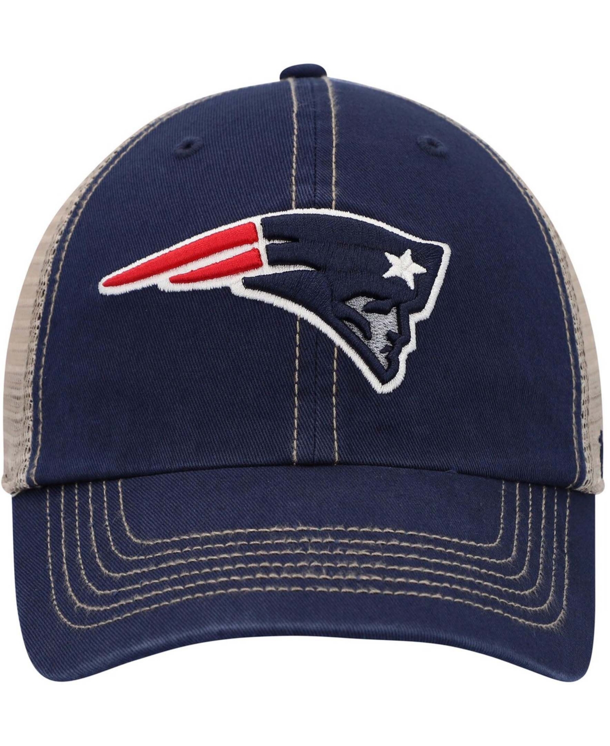 Men's Natural New England Patriots Trawler Trucker Clean Up Snapback Hat - Natural
