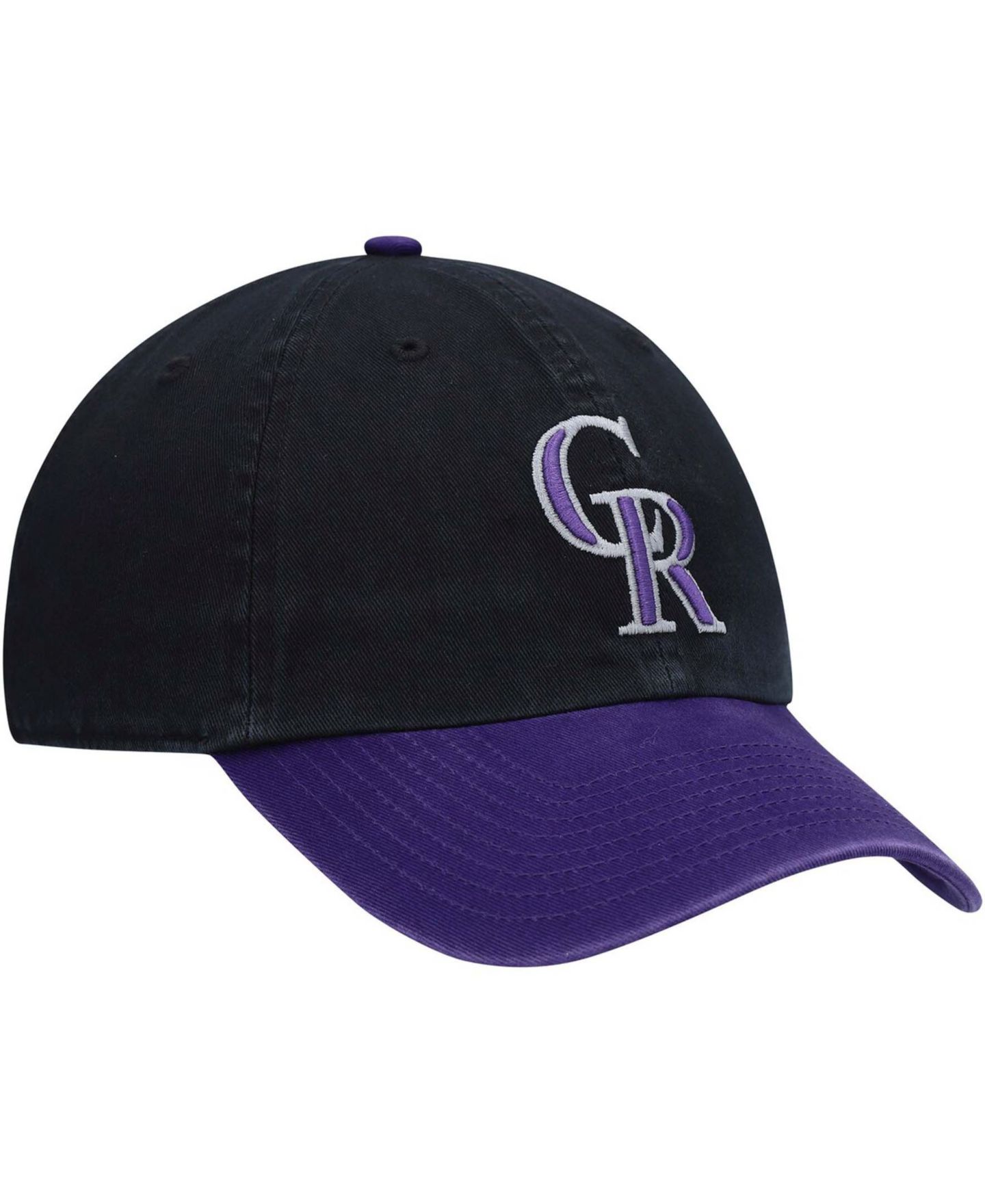 Мужская кепка '47 Brand Black Colorado Rockies Alternate Clean Up Adjustable Hat — фото 4