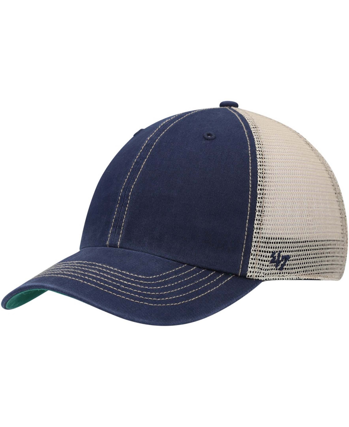 47 Brand Men's Navy, Natural Trawler Clean Up Snapback Hat In Navy,natural