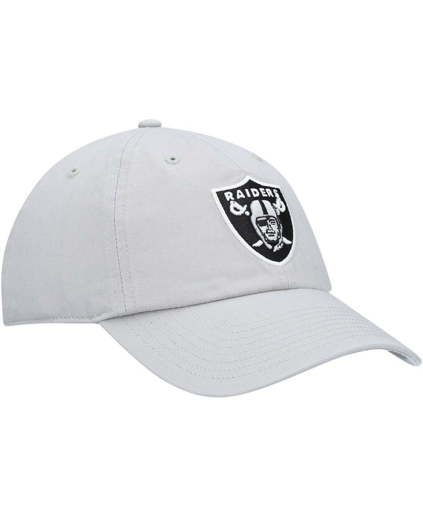 Мужская кепка '47 Brand Gray Las Vegas Raiders Secondary Clean Up Adjustable Hat — фото 4