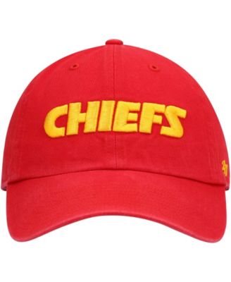 Men's Red Kansas City Chiefs Clean Up Script Adjustable Hat