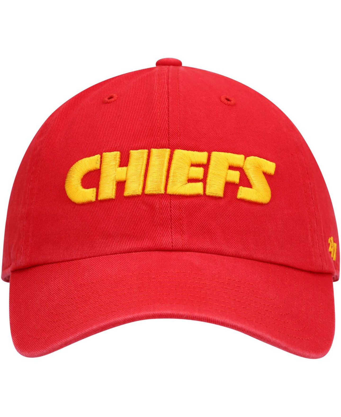 Мужская кепка '47 Brand Red Kansas City Chiefs Clean Up Script Adjustable Hat — фото 3