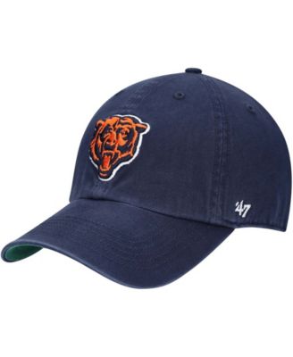 Chicago Bears Washed Navy Bear Face Fitted Franchise Hat, Large