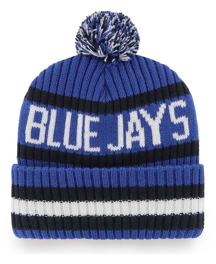 '47 Brand Men's Royal Toronto Blue Jays Bering Cuffed Knit Hat with Pom ...