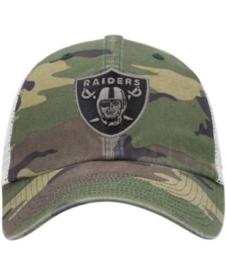 Men's Camo Las Vegas Raiders Branson MVP Trucker Snapback Hat