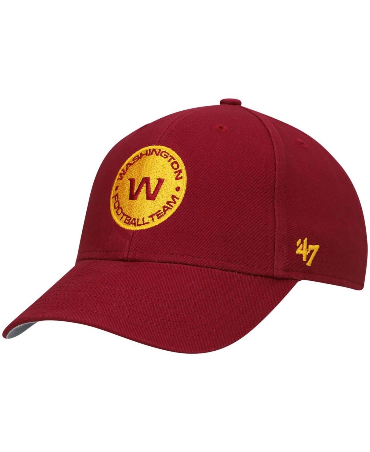 Shop 47 Brand Boys Burgundy Washington Football Team Team Basic Mvp Adjustable Hat