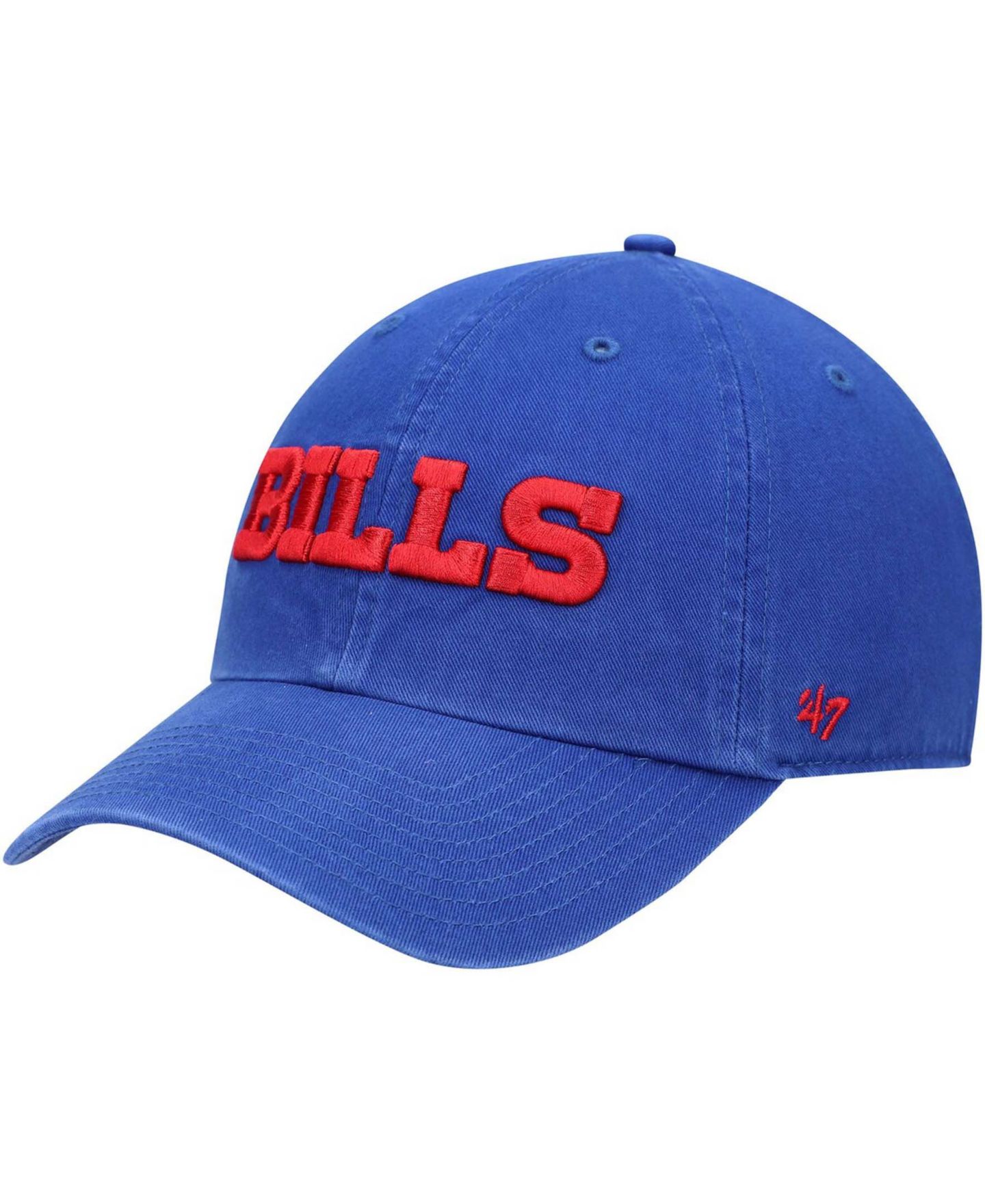 Мужская кепка '47 Brand Royal Buffalo Bills Clean Up Script Adjustable Hat — фото 1