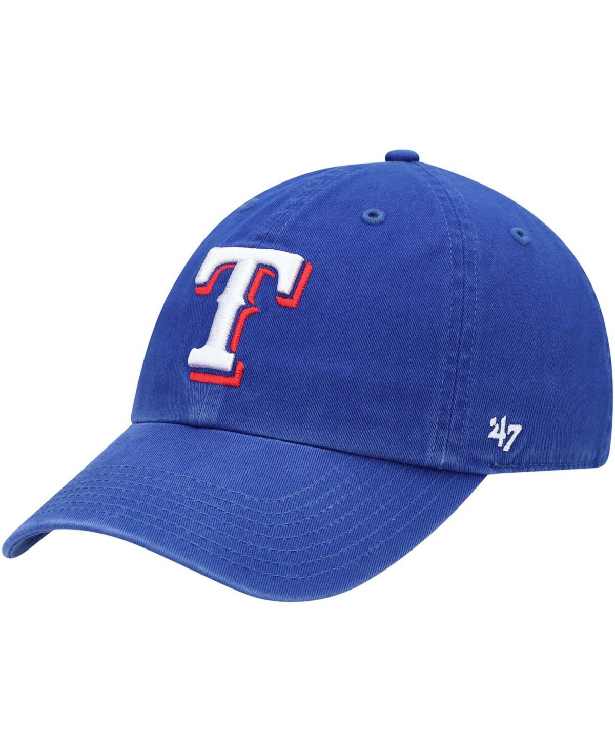 47 Brand Kids' Boys Royal Texas Rangers Team Logo Clean Up Adjustable Hat