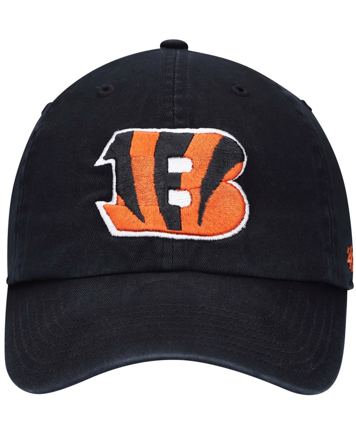 47 Brand Boys Black Cincinnati Bengals Logo Clean Up Adjustable Hat In Black