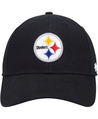 Boys Black Pittsburgh Steelers Basic MVP Adjustable Hat