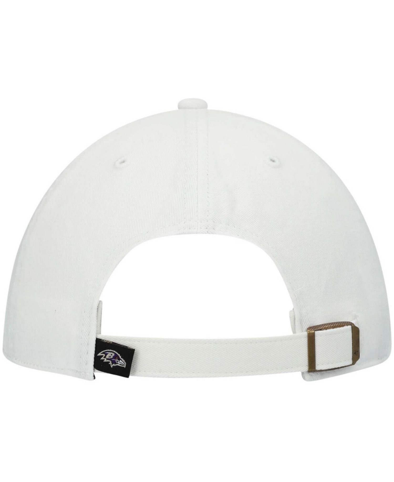 Men's White Baltimore Ravens Clean Up Adjustable Hat