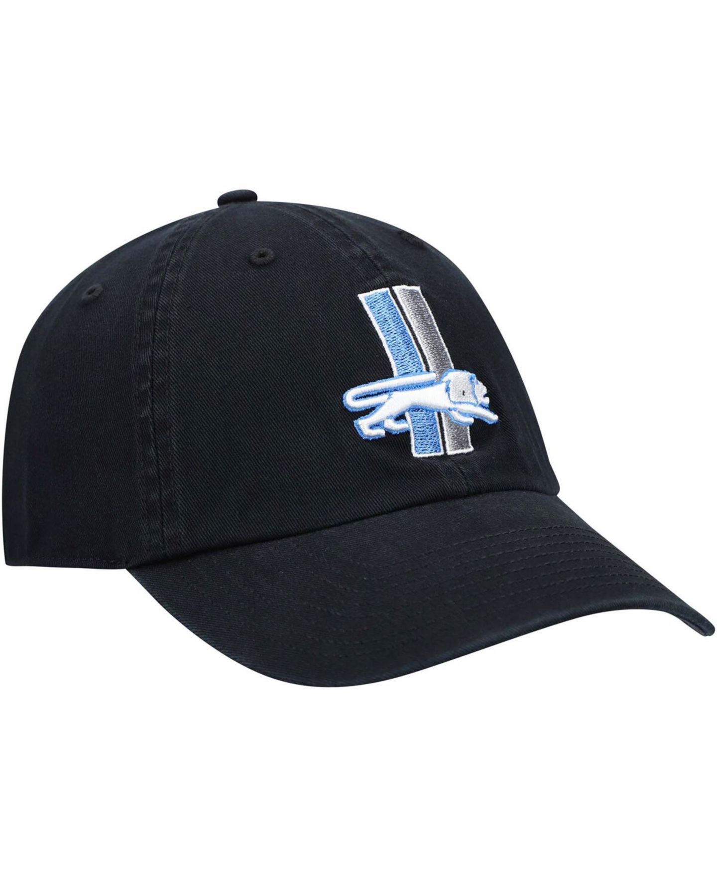 Мужская кепка '47 Brand Black Detroit Lions Clean Up Legacy Adjustable Hat — фото 4