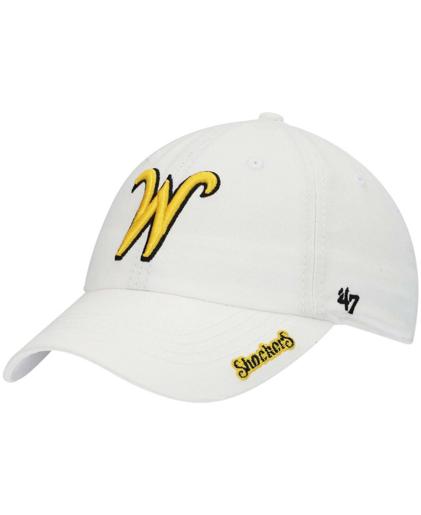 Женская кепка '47 Brand White Wichita State Shockers Miata Clean Up Adjustable Hat — фото 1