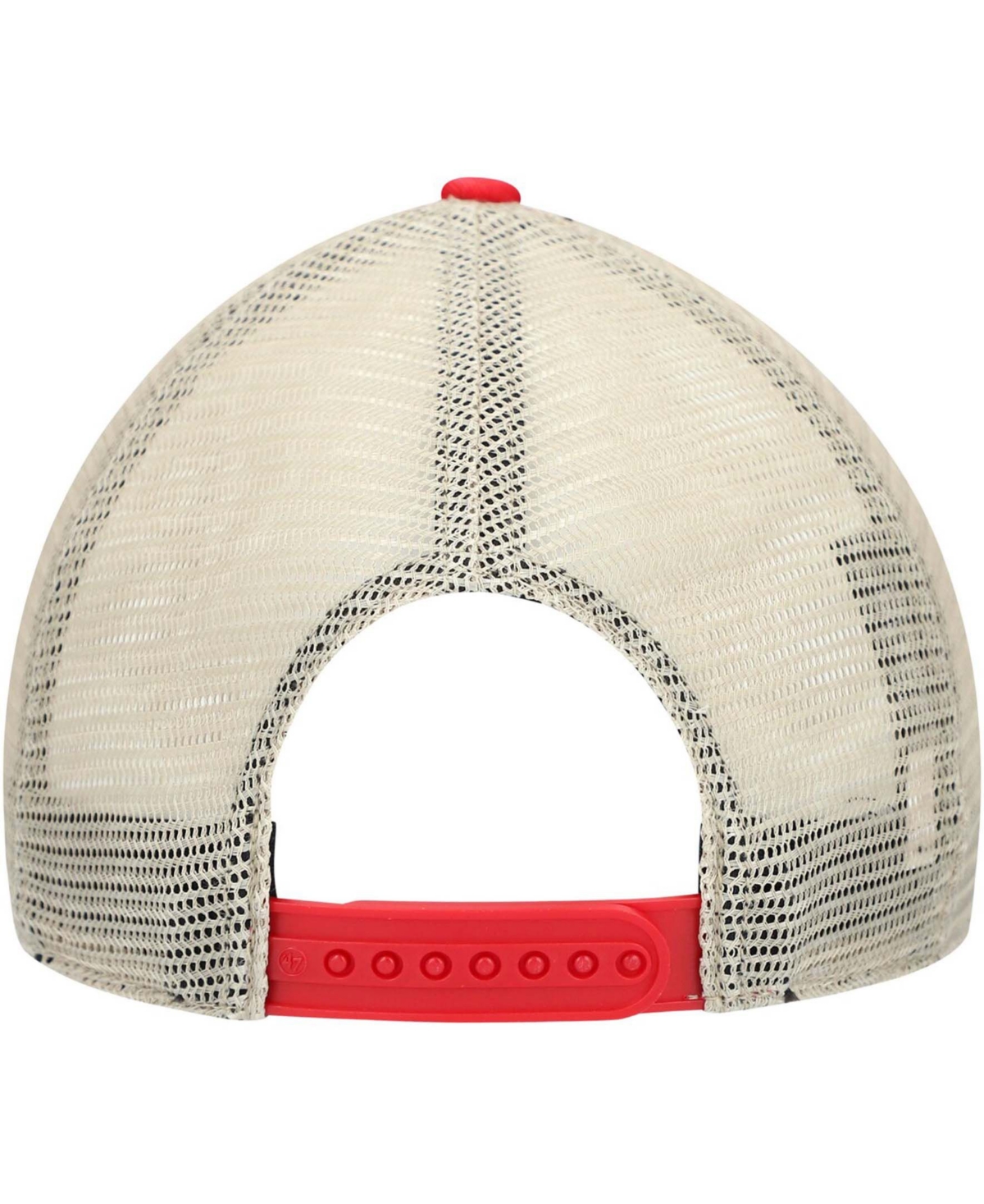 47 Brand Men's Red, Natural Washington Nationals Flagship Washed Mvp Trucker Snapback Hat In Red,natural