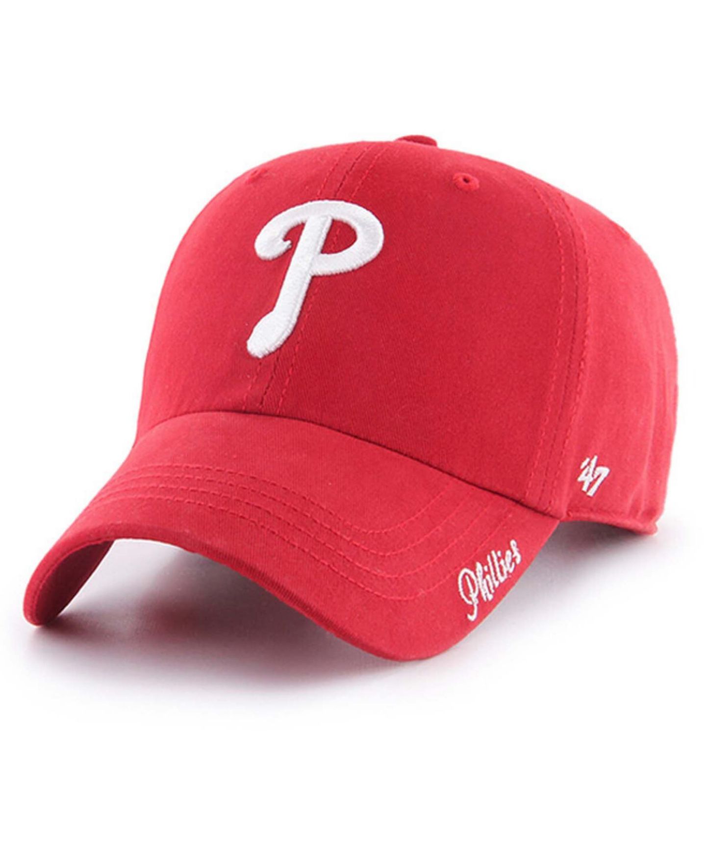 Женская кепка '47 Brand Red Philadelphia Phillies Team Miata Clean Up Adjustable Hat — фото 1