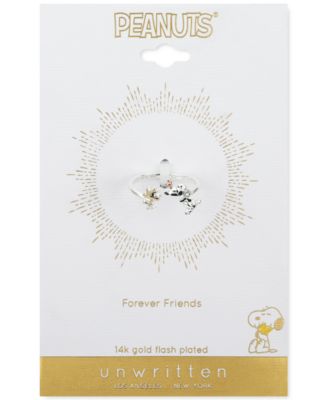 Peanuts Snoopy and Woodstock Bypass Ring