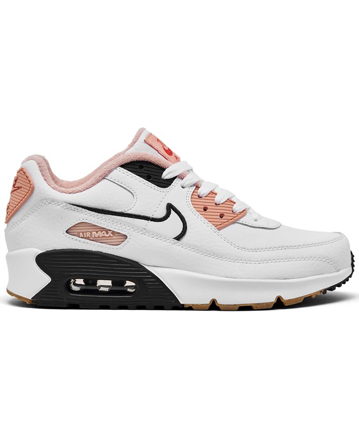 Nike Big Girls Air Max 90 Leather SE Running Sneakers from Finish Line ...