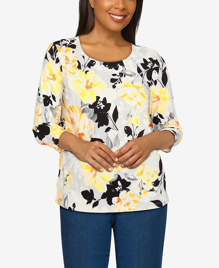 Alfred Dunner Missy Southern Charm Women's Floral Print Lightweight