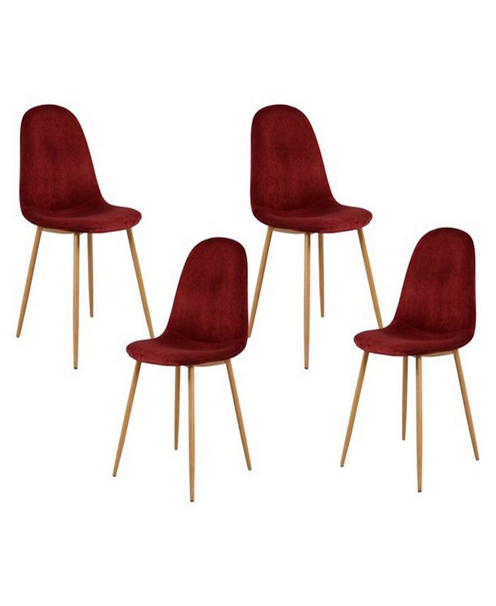 Best Master Furniture Bordeaux Mid Century Modern Upholstered Side