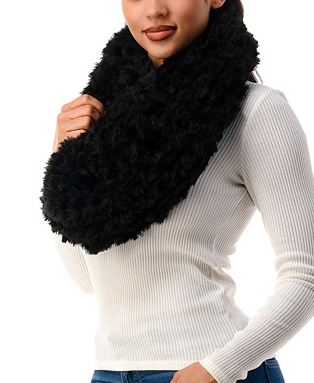 Marcus Adler Women's Ombre Faux Fur Ultra Soft Infinity Scarf