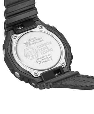 Men's Black Resin Strap Watch, 45.4mm