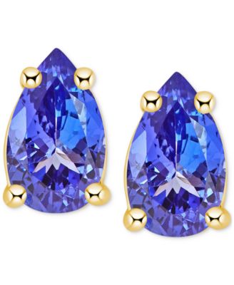 Macy's - Emerald Pear-Shape Stud Earrings (1/2 ct. t.w.) in 14k Gold (Also in Ruby, Sapphire & Tanzanite)
