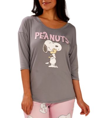 Munki Munki Snoopy Tee Shirt and Tie-Dye Jogger Pajama Lounge Set - Macy's